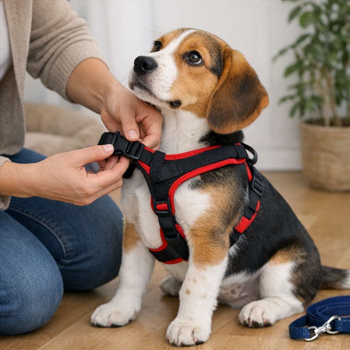 Comment habituer un chien au harnais sans stress ?
