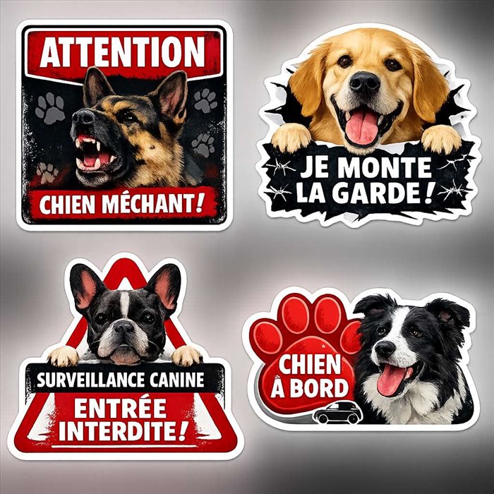 Stickers chien pour porte, portail et voiture : bien choisir