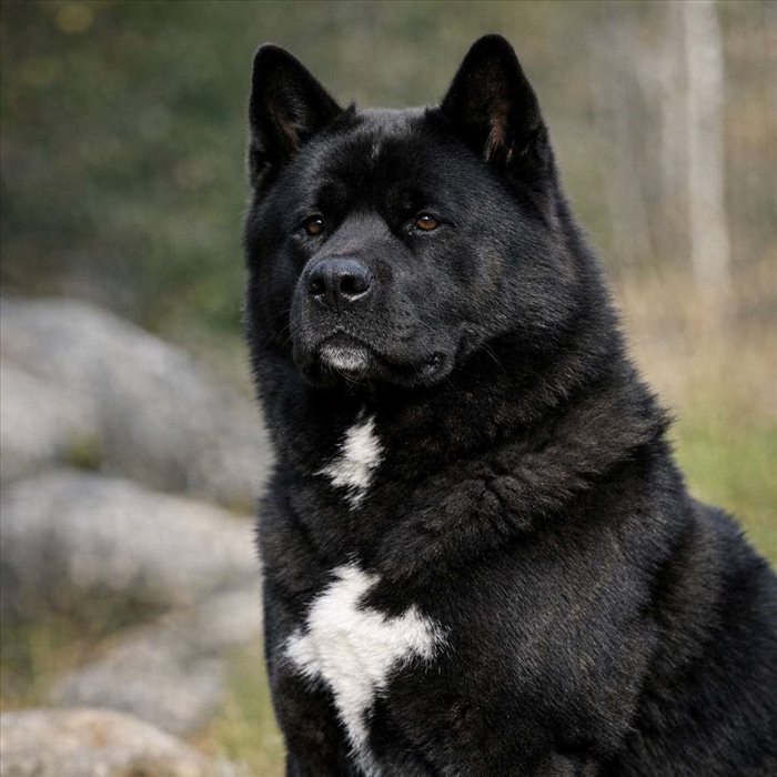Akita américain noir : guide complet d’un chien impressionnant